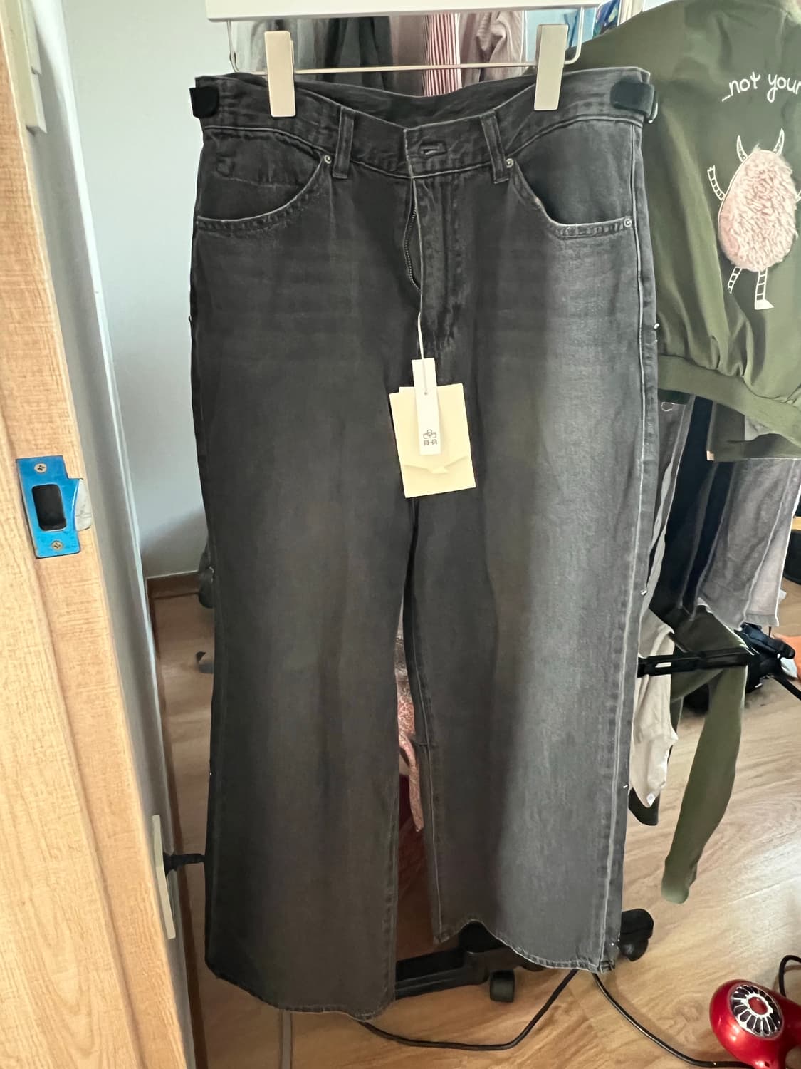 폴리테루 고시마 리벳 데님 워시드 블랙 사이즈3 새상품 상품이미지2