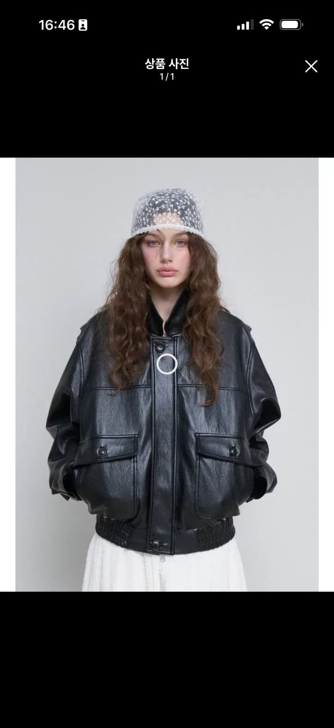더오유 레더 자켓 블랙 상품이미지1