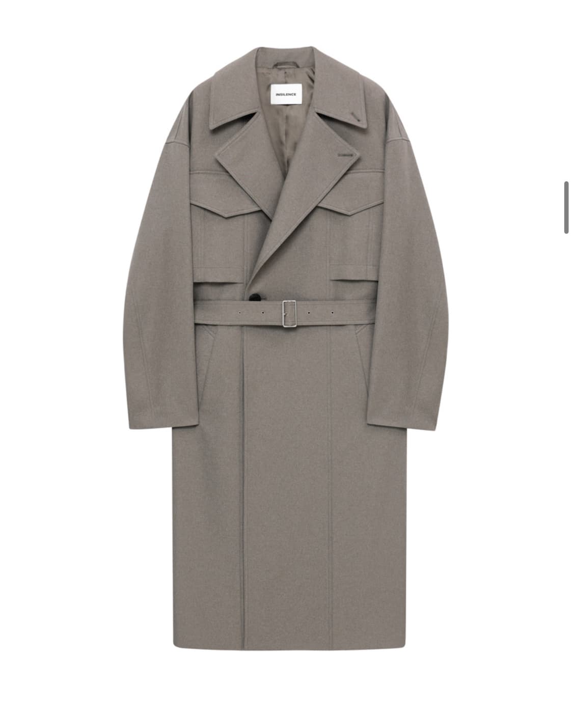 [인사일런스]SASAKI 더블 포켓 트렌치코트 MELANGE BROWN  상품이미지2