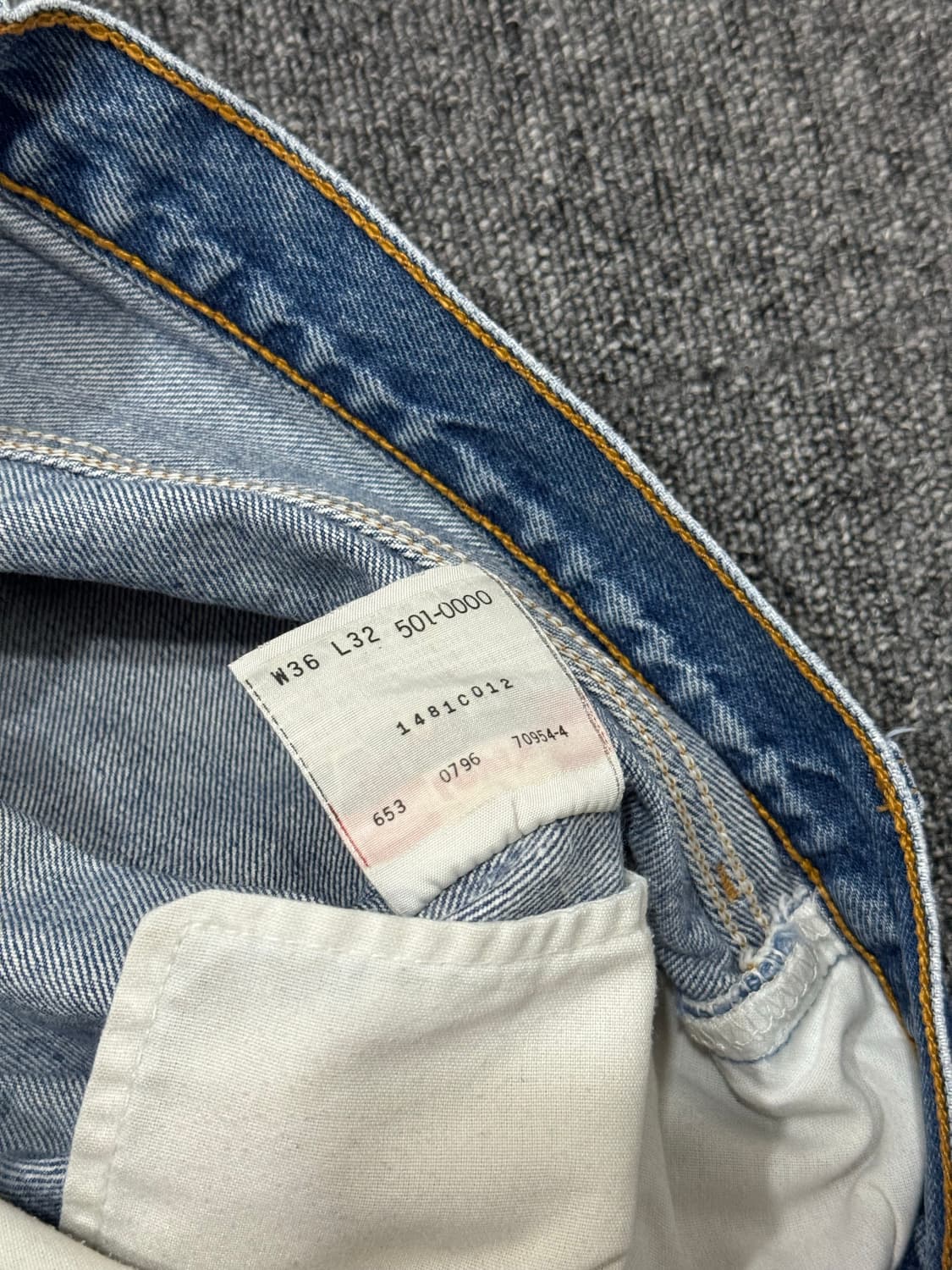 90s 리바이스 501xx USA 데님 빈티지 미디엄블루 36 상품이미지8