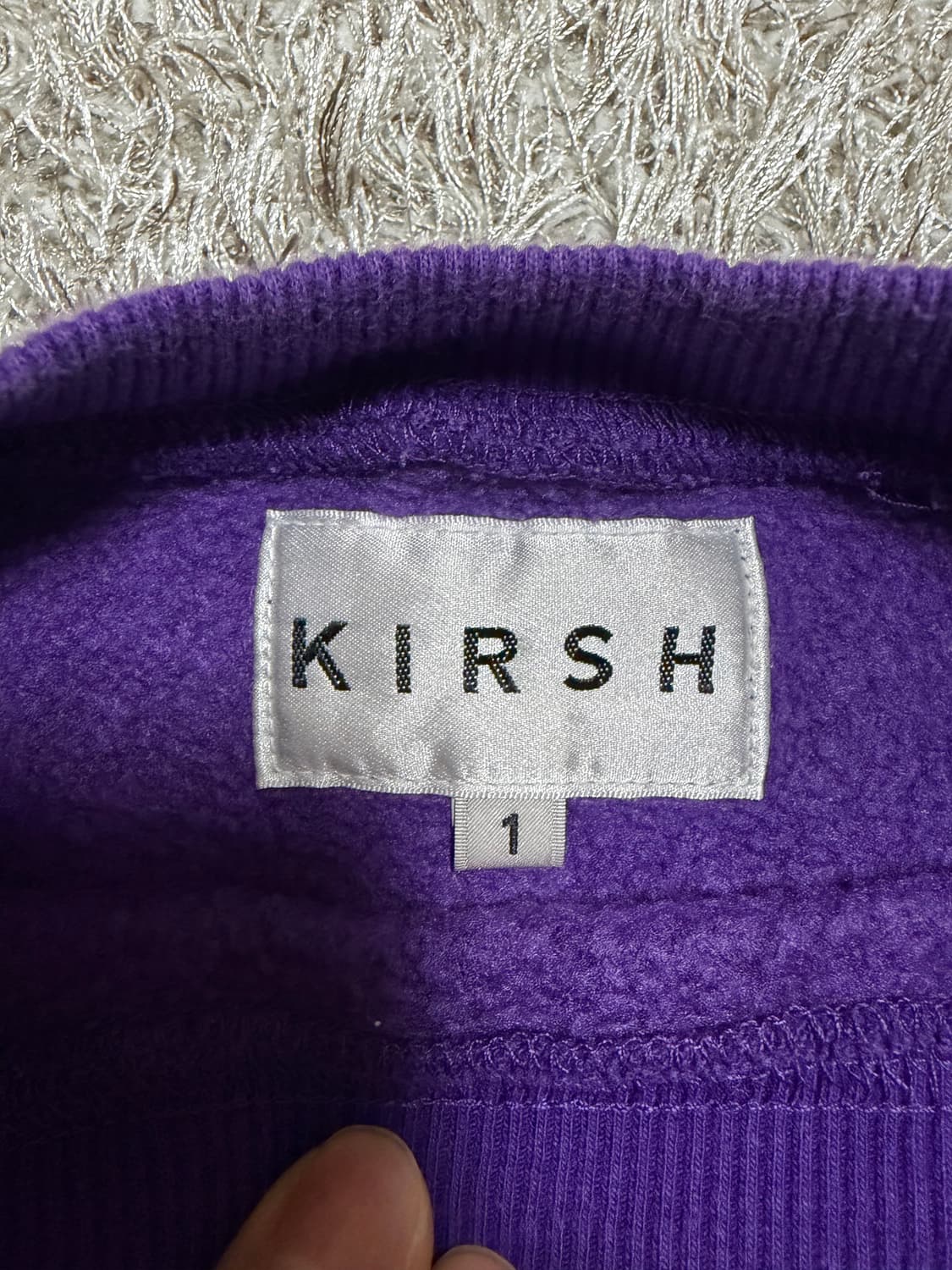 [1] 키르시 미니 체리 와펜 퍼플 기모 맨투맨 상품이미지3