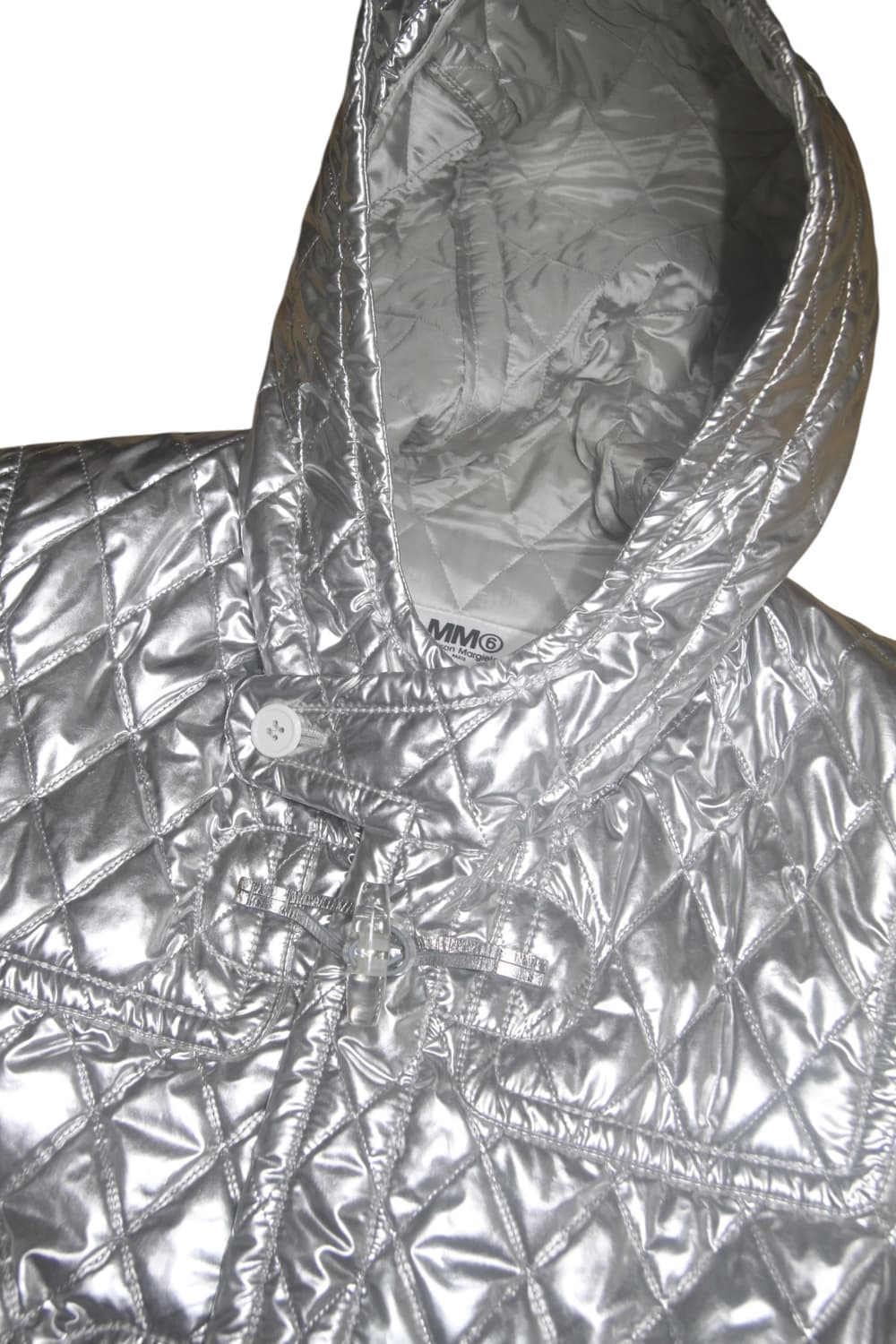 마르지엘라 18FW MM6 실버 퀄팅 더플 코트 상품이미지7