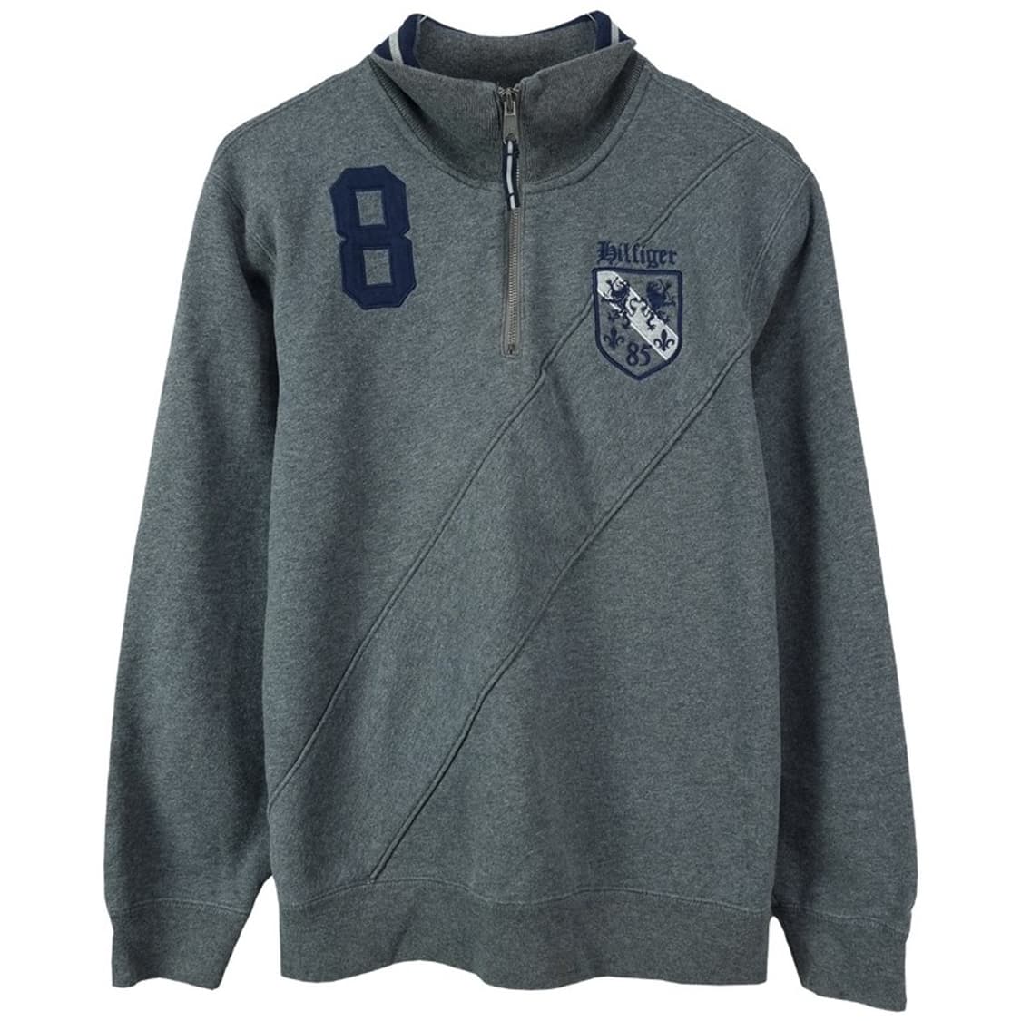 [타미힐피거] 하프집업 반집업 맨투맨 챠콜 M19923 상품이미지2