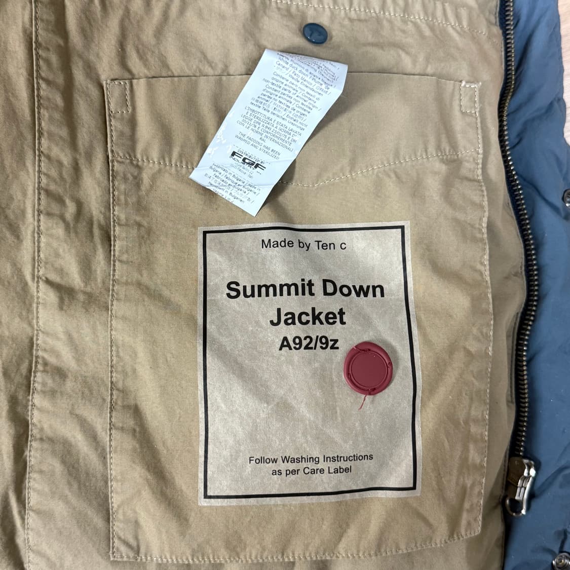 텐씨 써밋 다운 패딩 블루 사이즈50 상품이미지4