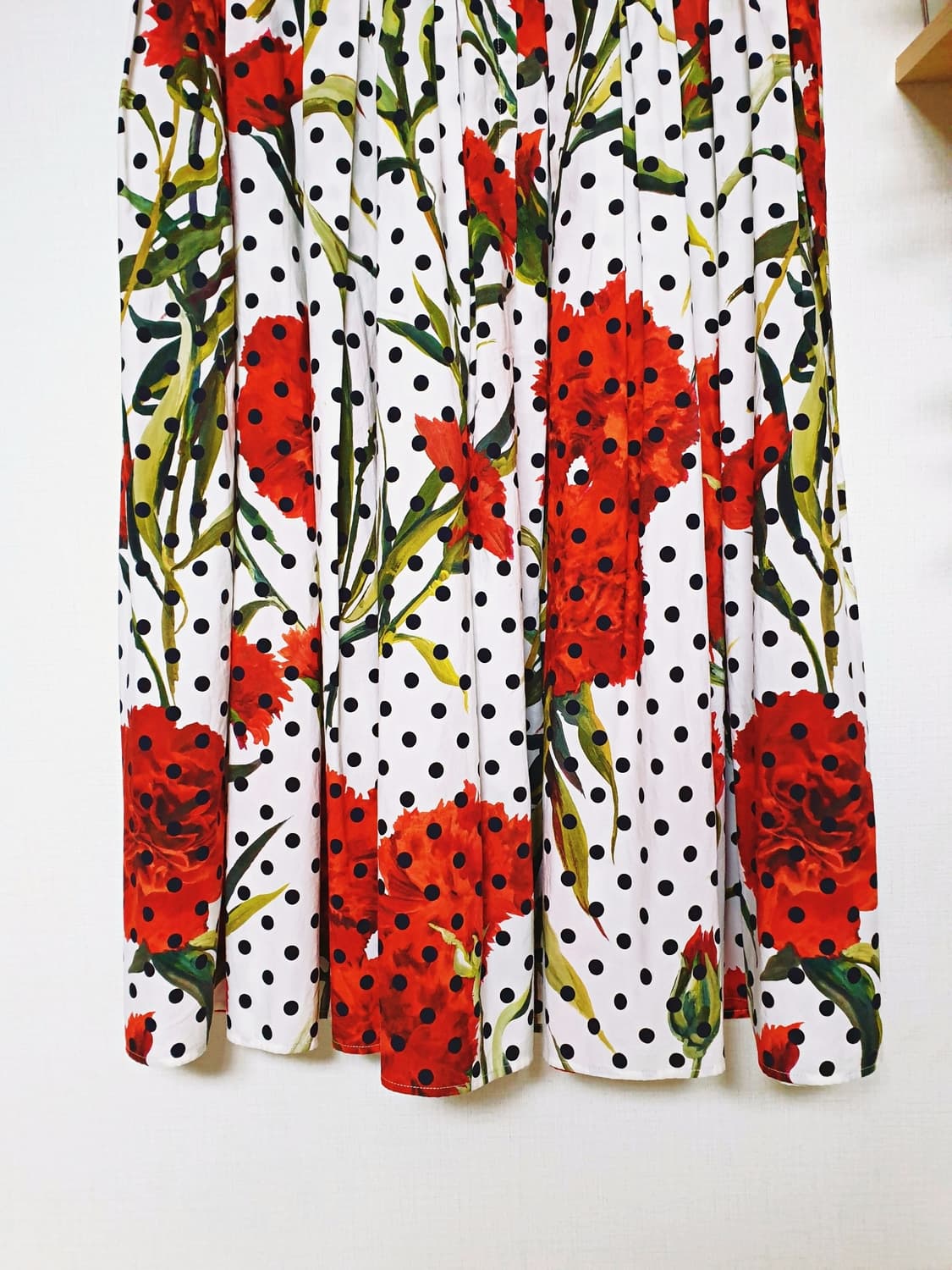 돌체앤가바나 정품 77 코튼 롱스커트 화이트 상품이미지5