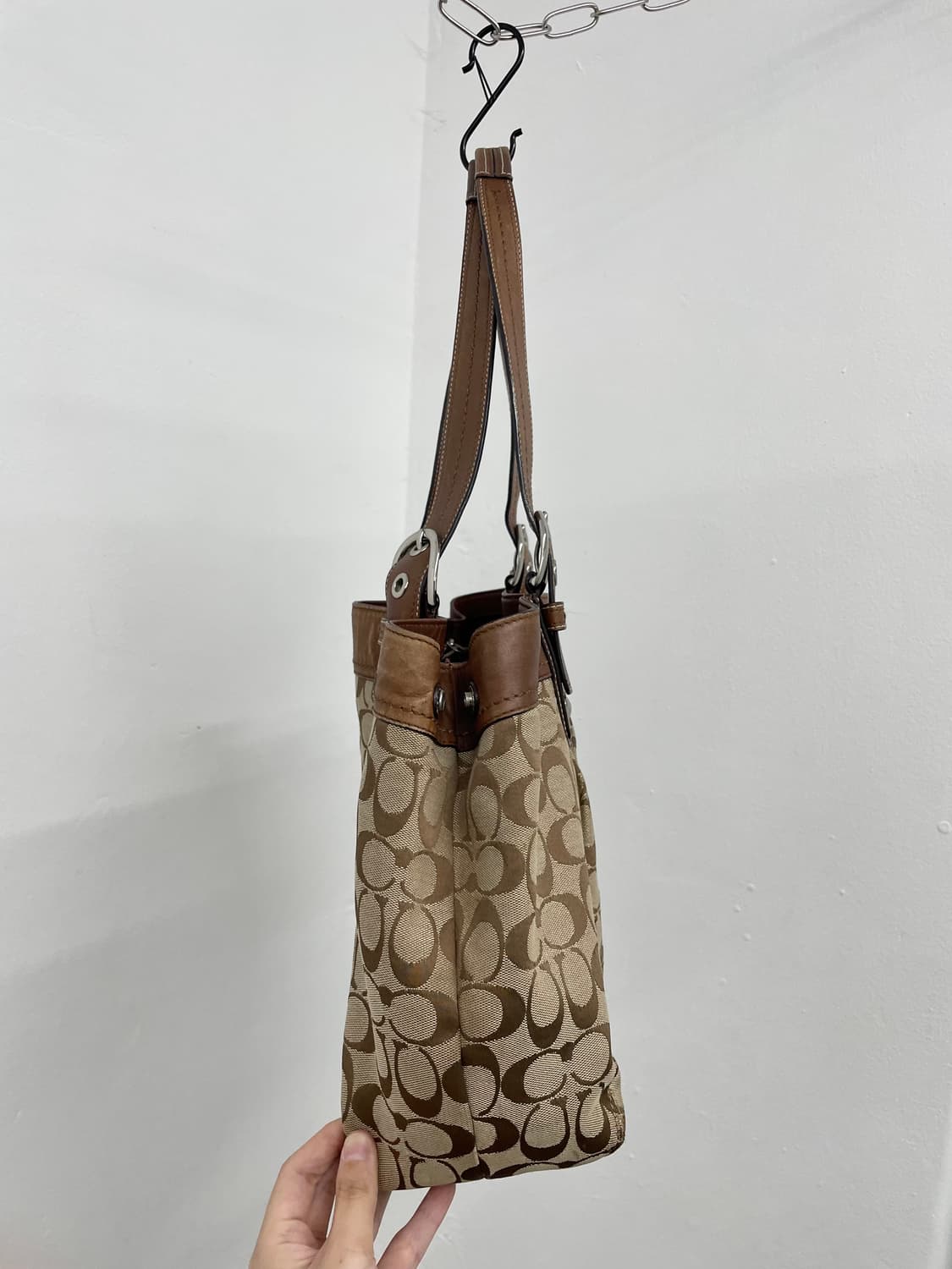 코치 자카드 버클 숄더백 상품이미지6