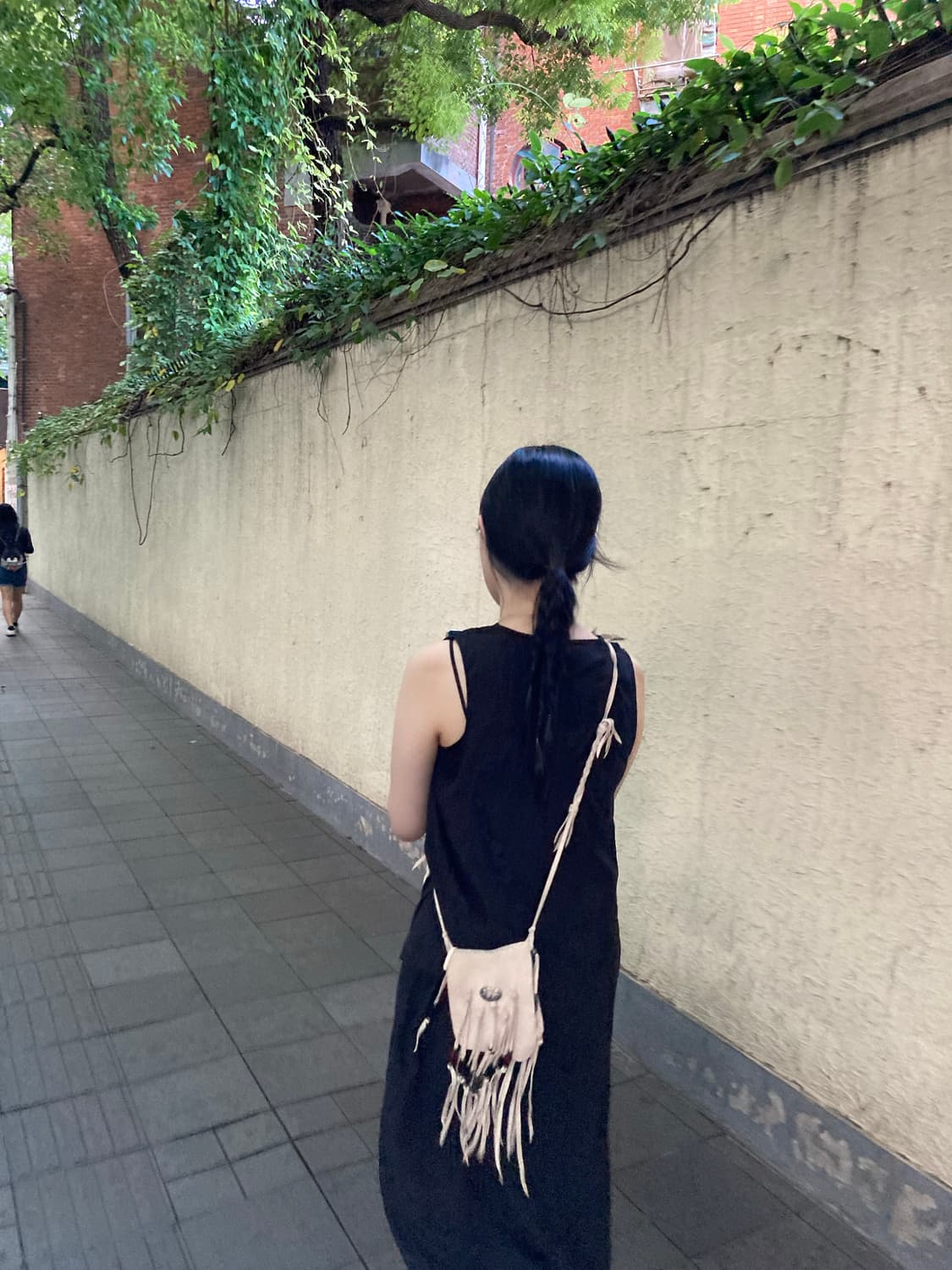 빈티지 더티냅 보헤미안 가방 화이트 상품이미지7