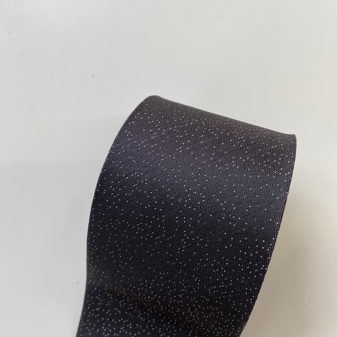 ANNIVERSAIRE 정품 블랙 실크 넥타이 8.2cm 상품이미지7