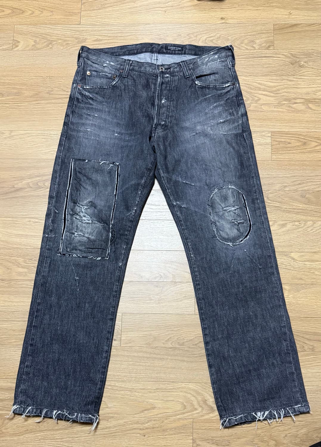 FDMTL 펀더멘탈 흑청 패치워크 데님 34x34 상품이미지1