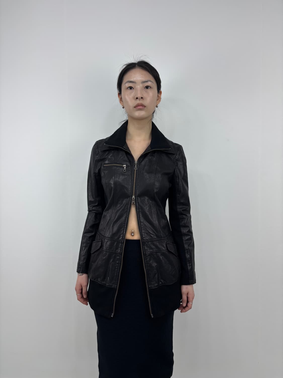 FAUX LEATHER ZIP UP JACKET 상품이미지6