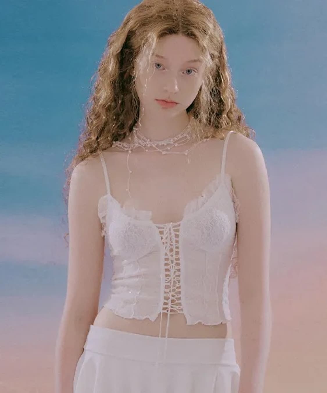 익스파이어드 걸 아리엘 탑 화이트 상품이미지1