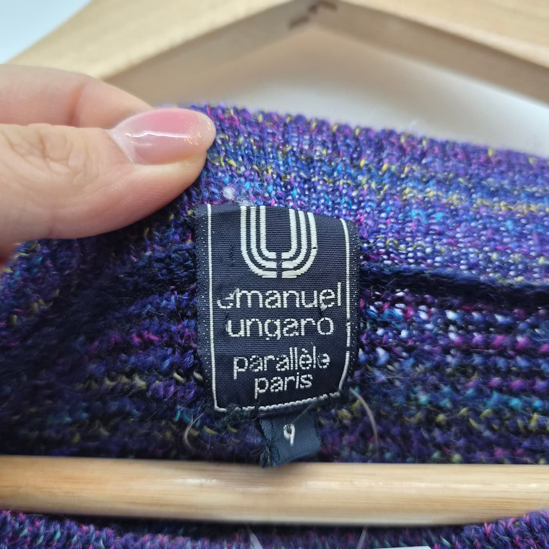 웅가로  라운드넥 퍼플 니트 여성 M 상품이미지6