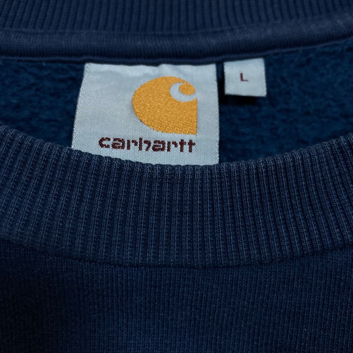 칼하트 스펠아웃 네이비 맨투맨 상품이미지2