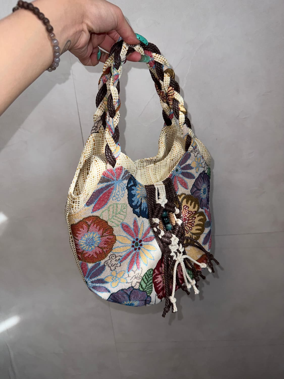 Ivory bohemian jacquard flower 숄더백  상품이미지3