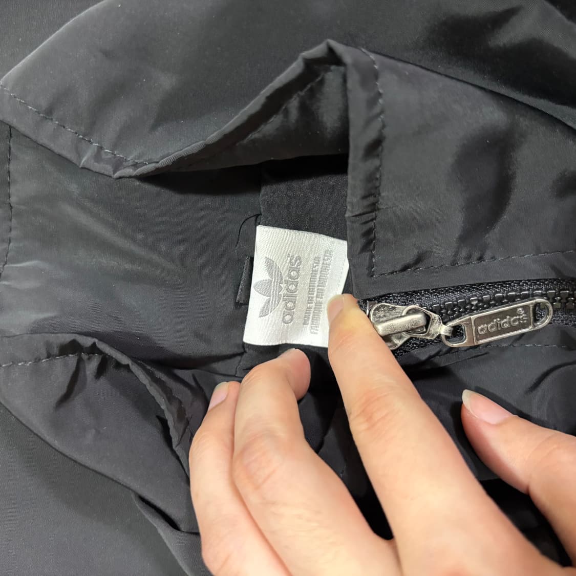 L 아디다스 흰검 삼선 바람막이 자켓 상품이미지4