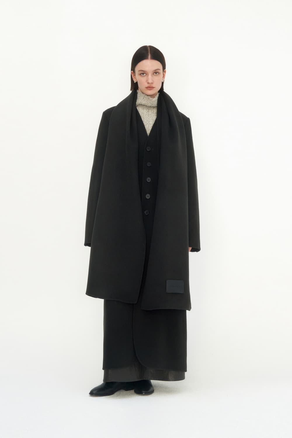 트리밍버드 캐시미어 머플러 딥 브라운 상품이미지1