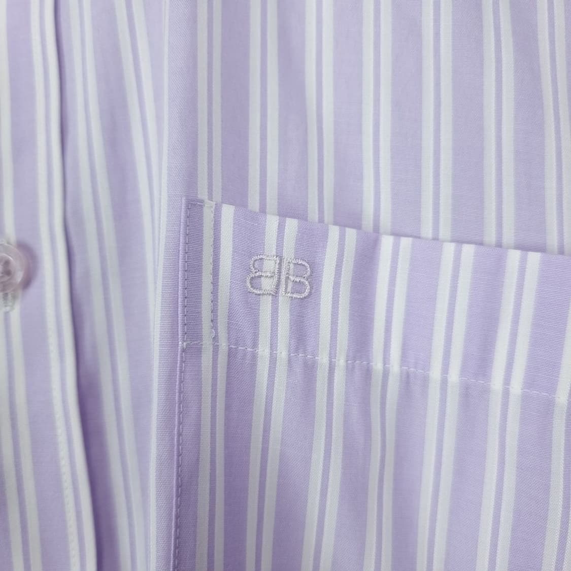 [발렌시아가] 로고 자수 빈티지 스트라이프 반팔 셔츠 P01623 상품이미지7