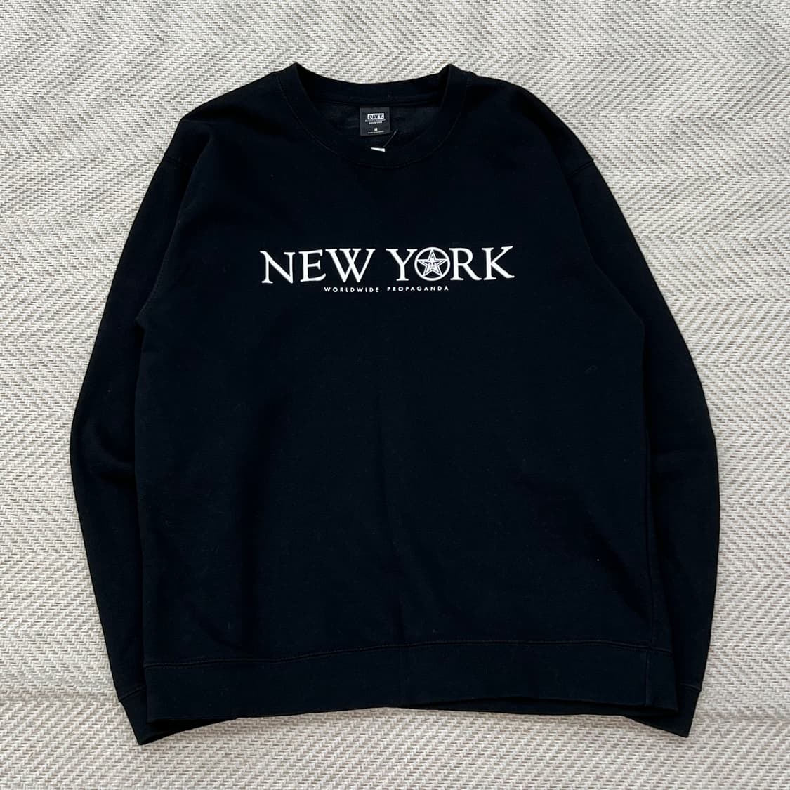 오베이 뉴욕프린팅 맨투맨 r3499 상품이미지1