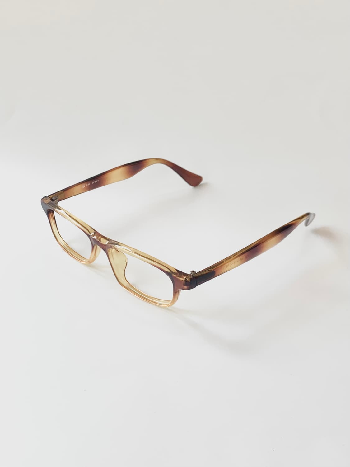 [픽키-615] 투톤 브라운 스퀘어 뿔테 안경 데드스탁 빈티지 상품이미지4