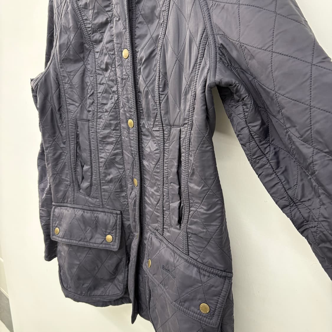 바버 퀼팅 자켓 코듀로이 카라 L 상품이미지4