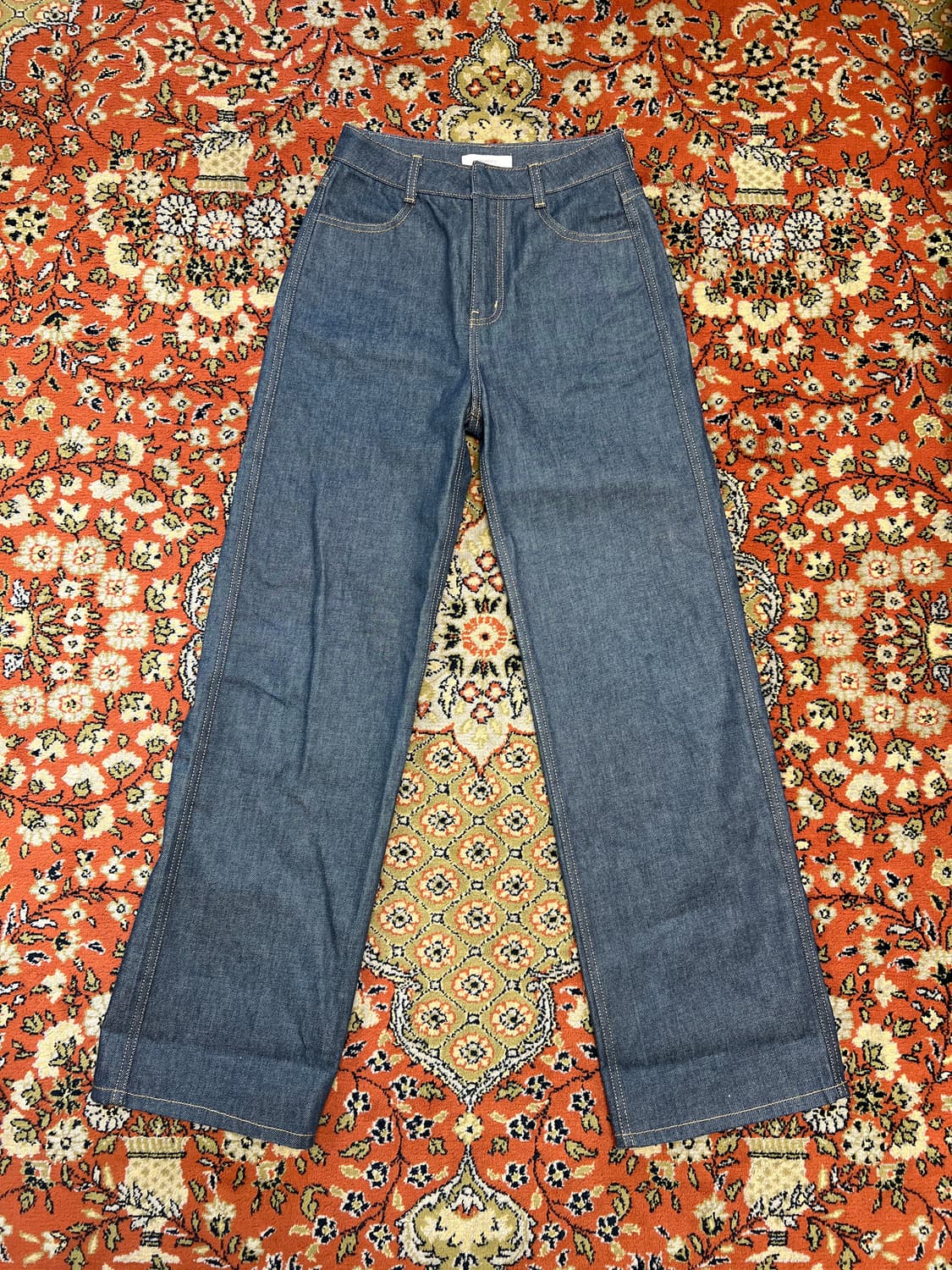 [0사이즈] AMOMENTO 아모멘토 인디고 데님 팬츠 상품이미지1