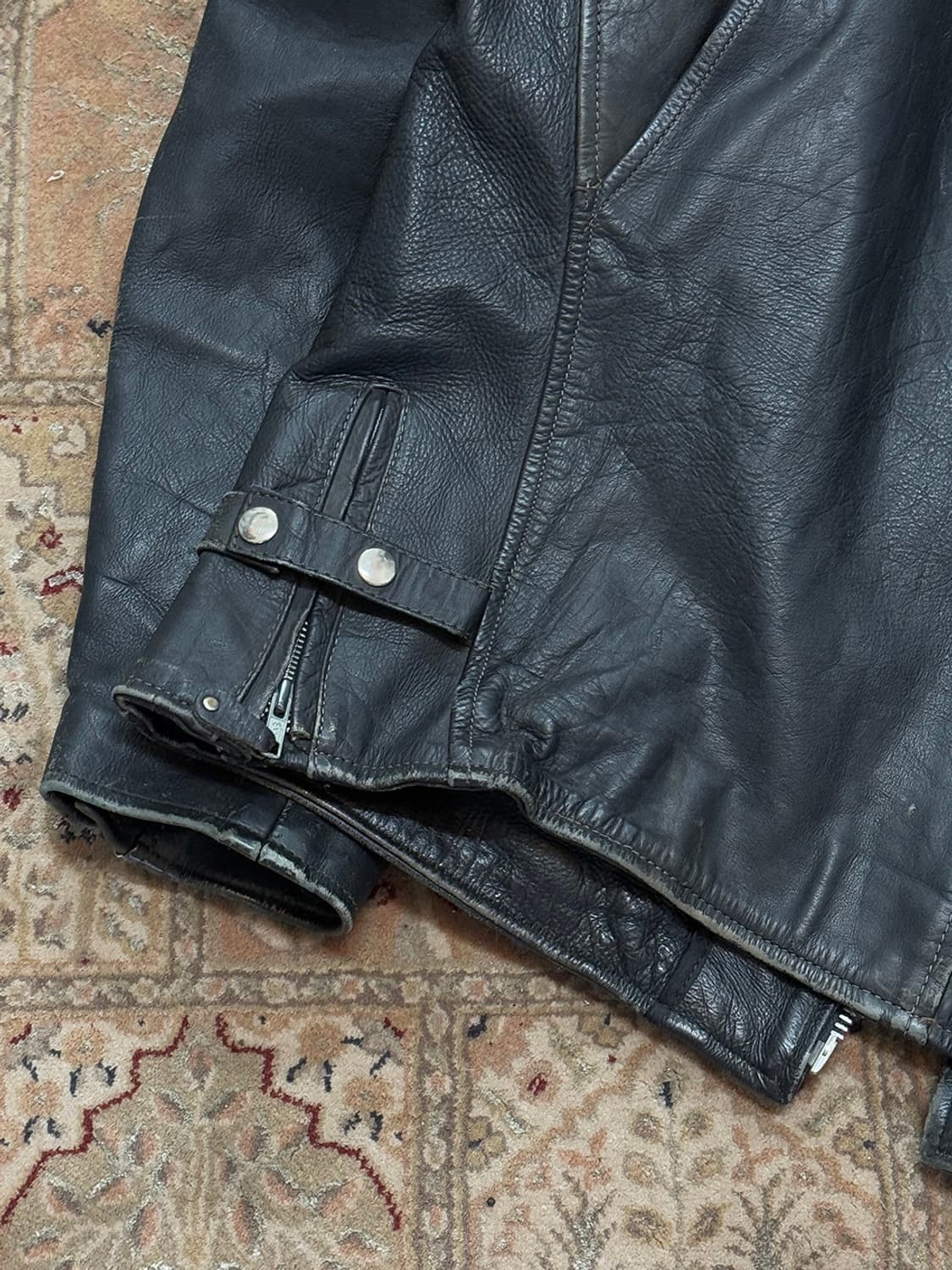 Cafe racer cowleather jacket 상품이미지3