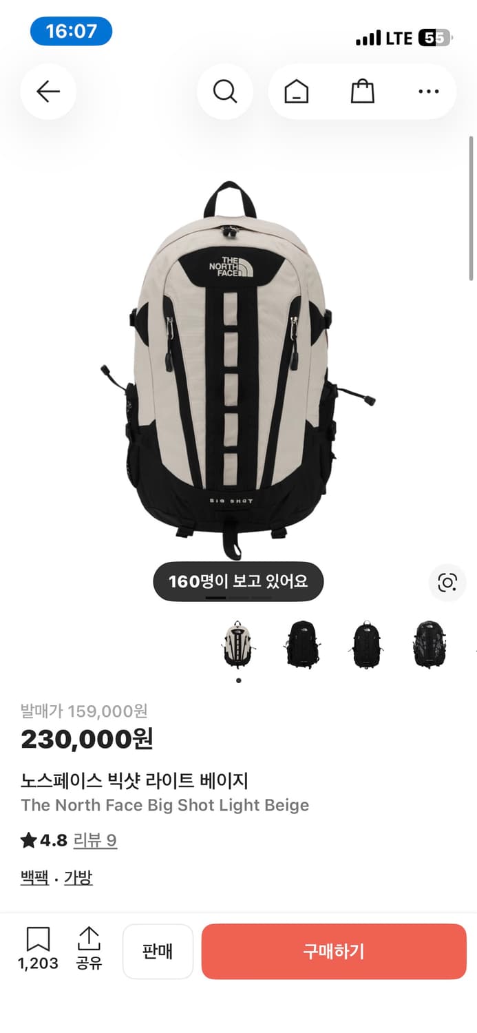 노스페이스 빅샷 백팩 백팩 라이트 베이지 상품이미지5