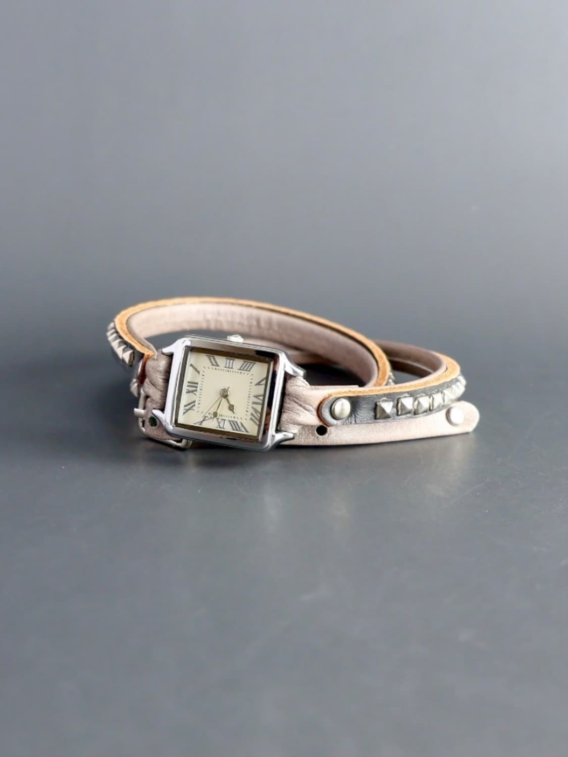 LOSTOM Square Layered leather watch 상품이미지1