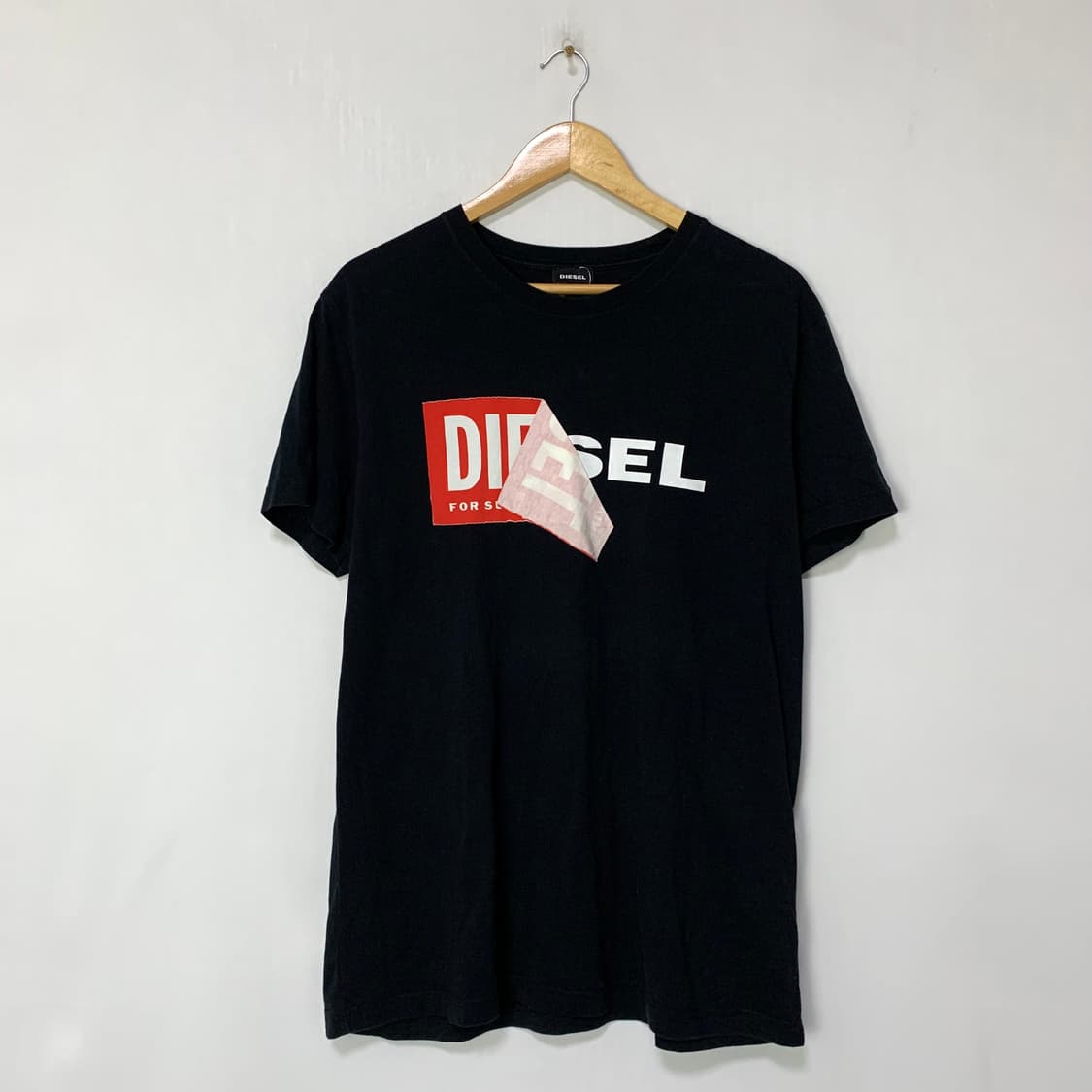 디젤 00s 빈티지 프린팅 슈프림st 반팔 티셔츠 블랙 레드 남녀공용 상품이미지1