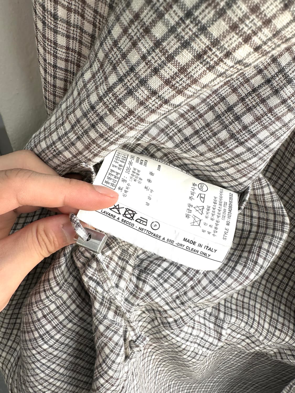 105/ 에르메스 마 체크 블레이저 자켓 상품이미지8