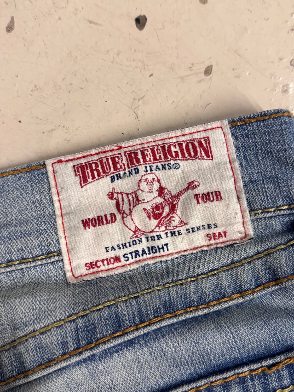 트루 릴리전 워싱 스트레이트핏 데님팬츠 상품이미지7