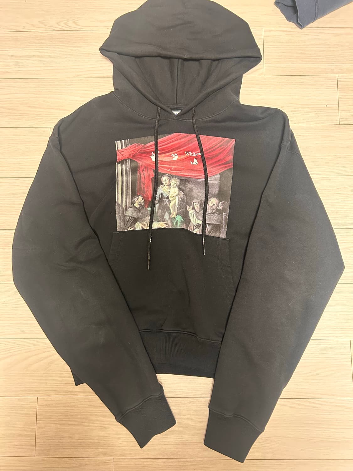 오프화이트 카라바조 후드티 상태s 상품이미지1