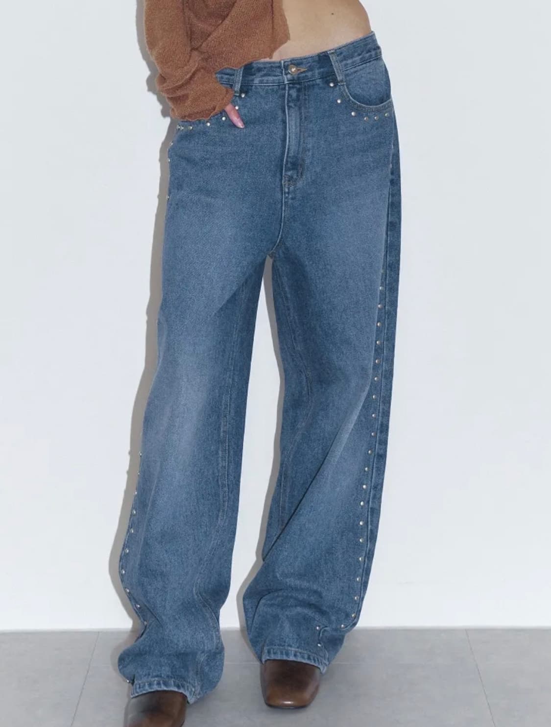 폴리수엠 studded washed jeans(blue) 상품이미지1