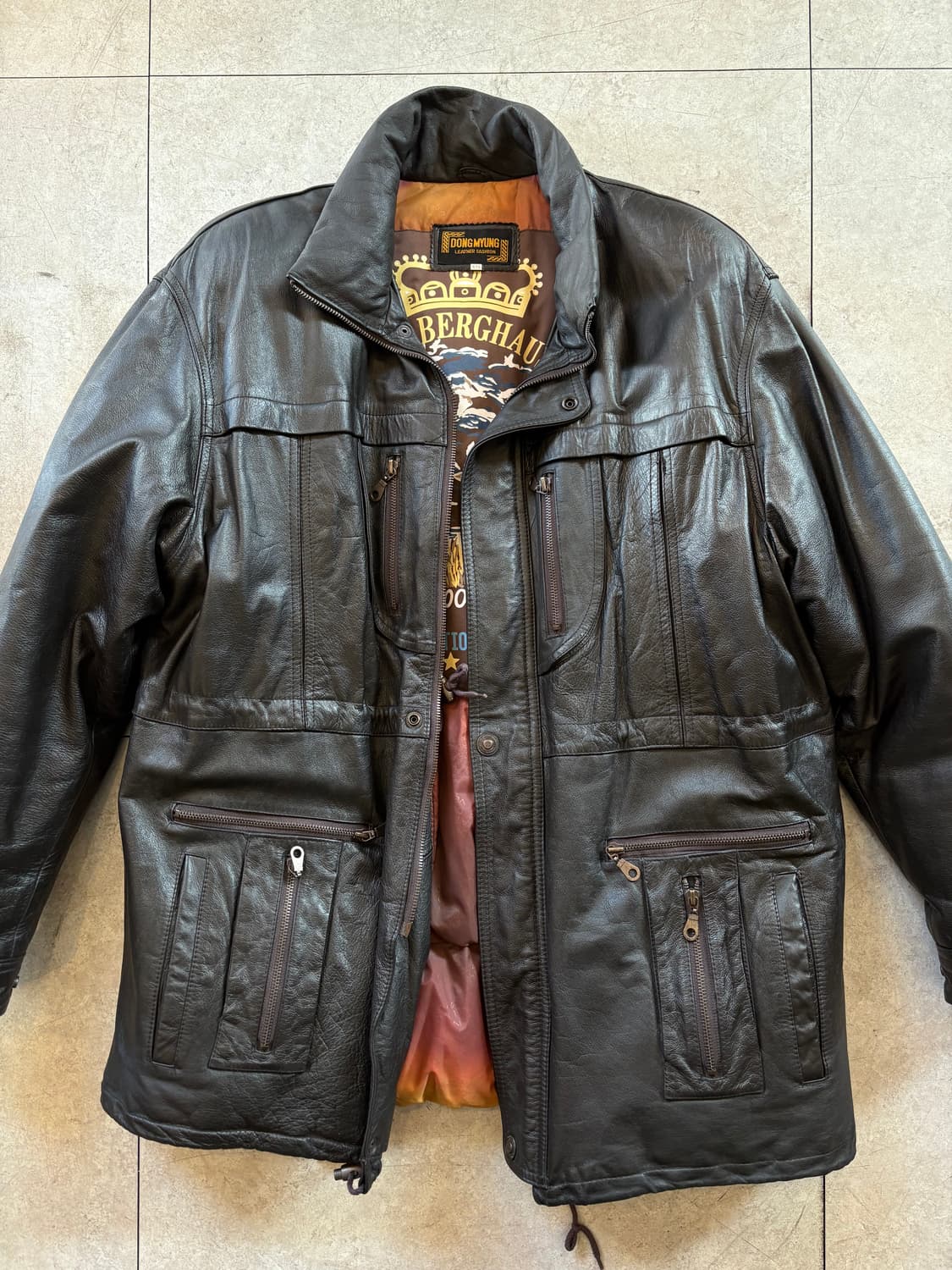 구스 다운 안감 가죽 자켓 상품이미지2