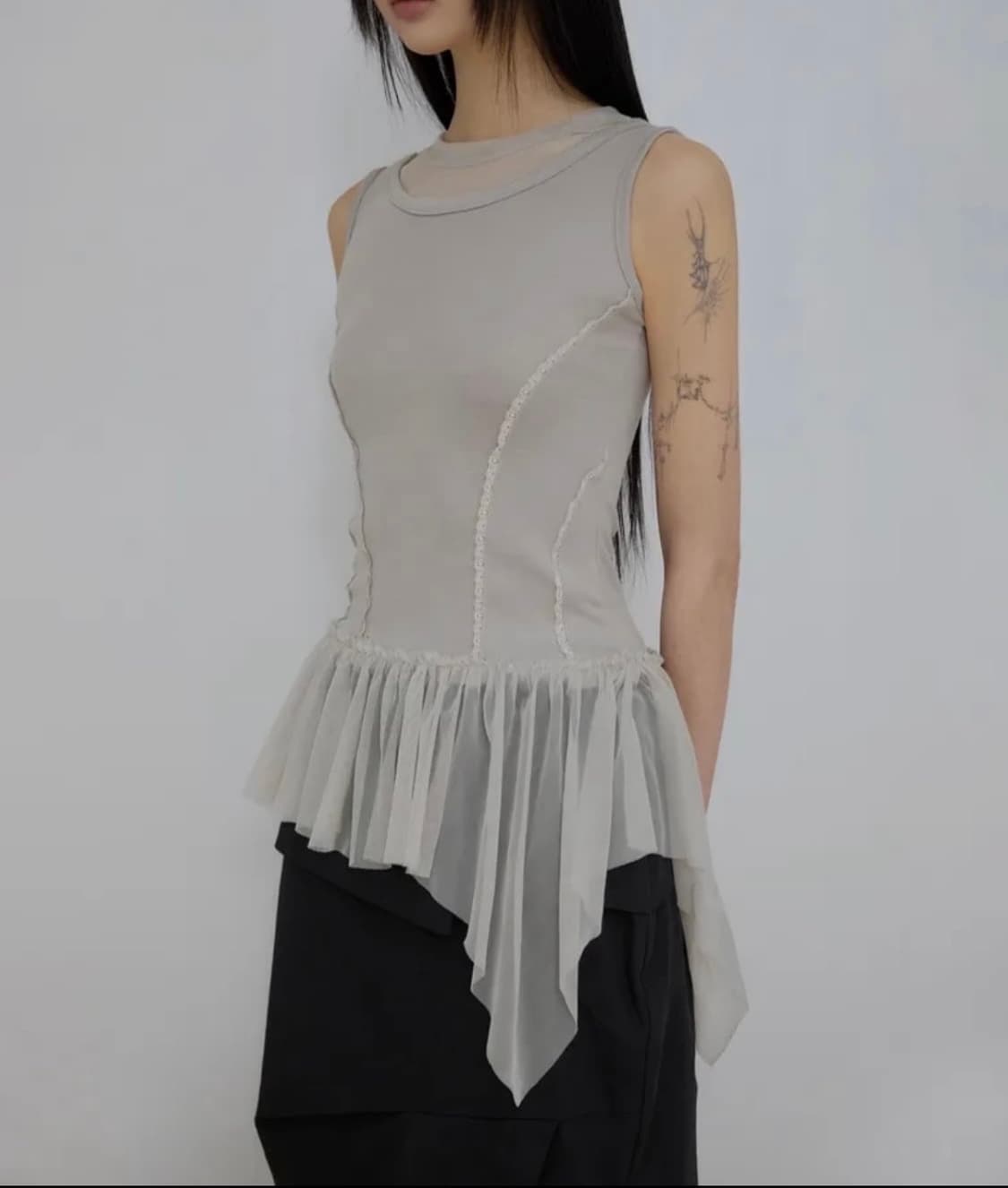 플레어업 Layered Lace Frill Sleeveless 상품이미지3