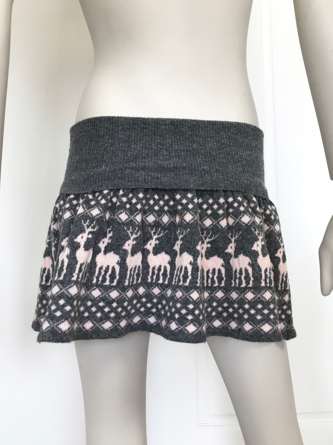 Nordic Gray pink Knited Skirt 상품이미지4