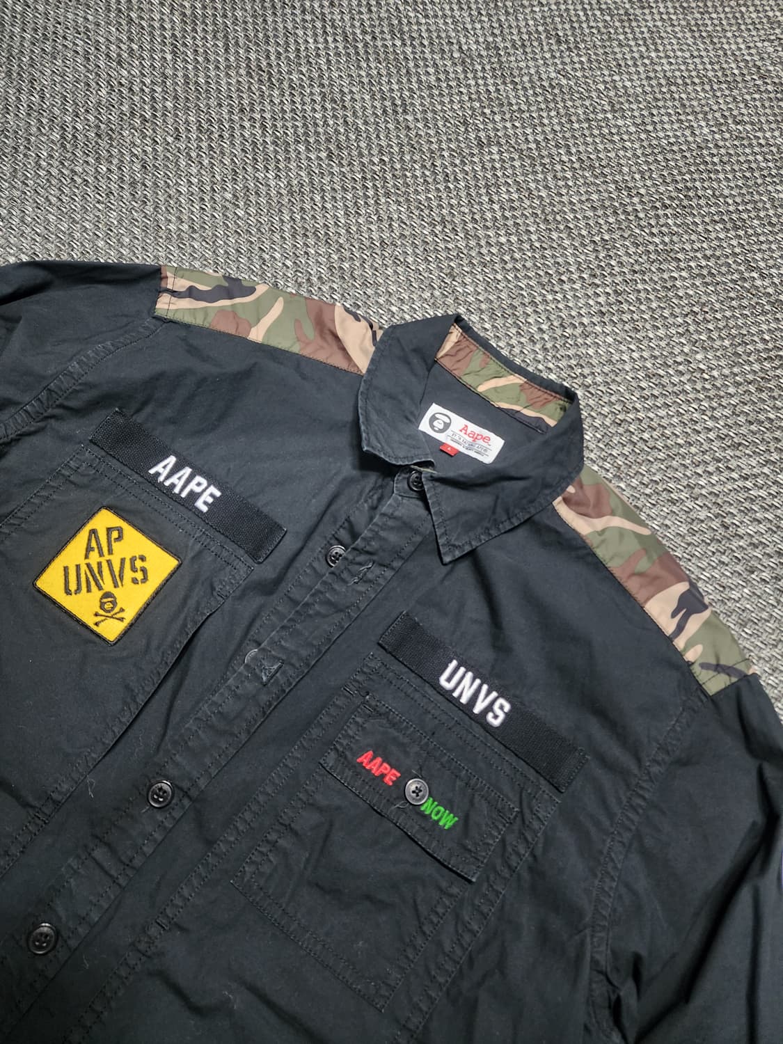 에이프 블랙 밀리터리 셔츠 L사이즈 상품이미지6