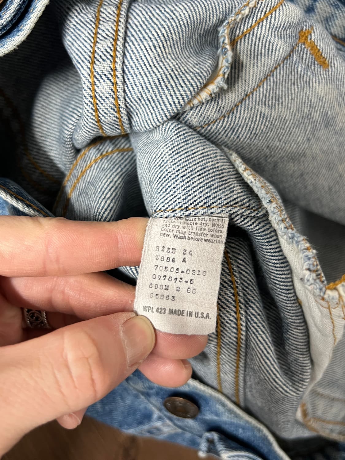 90's Levis Type3 리바이스 3세대 오리지널 트러커 데님 자켓 상품이미지7