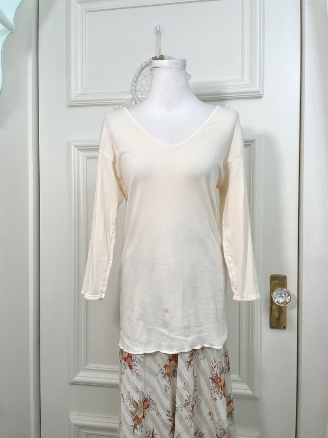 sheer coral wrap knit top&basic inner sl 상품이미지8