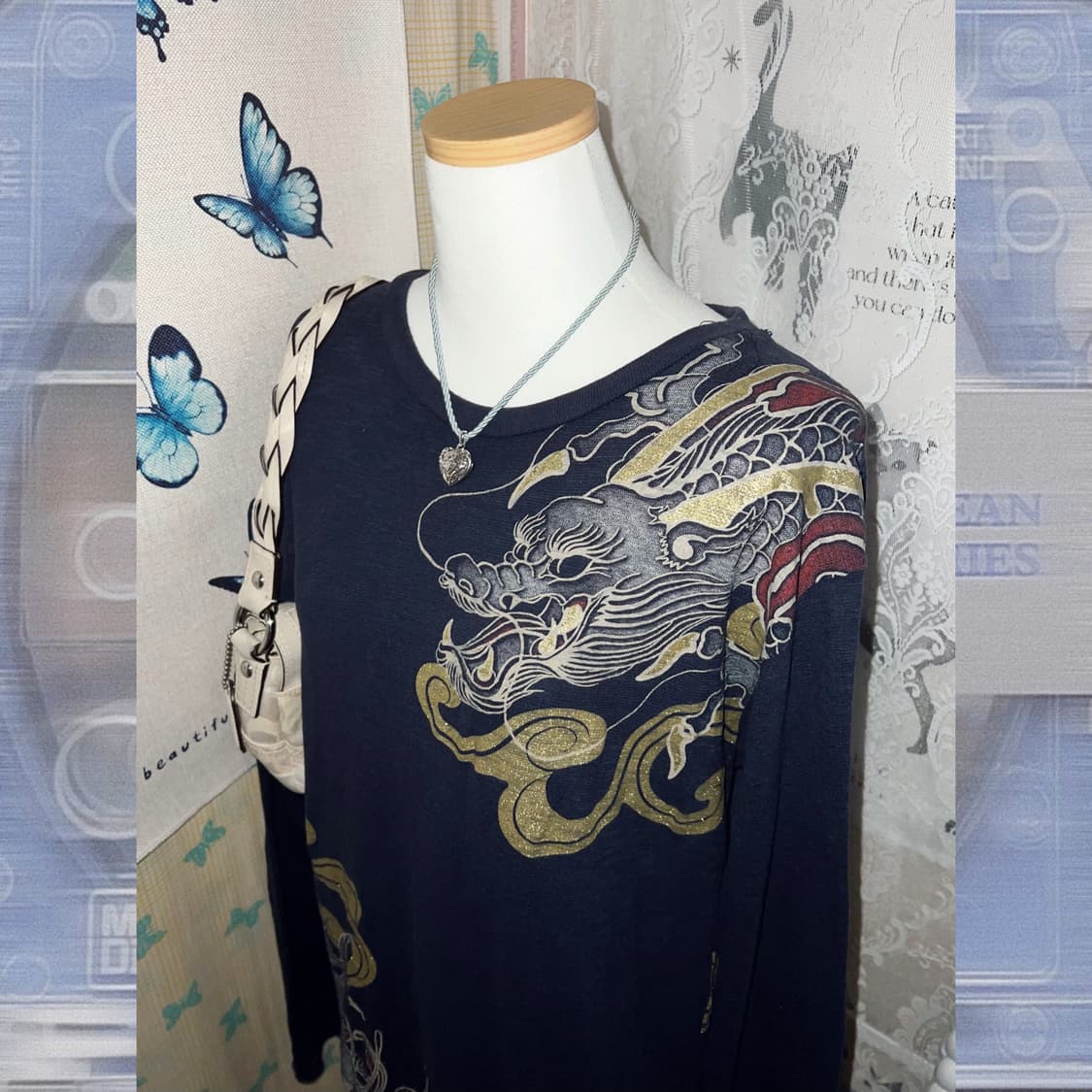 네이비 오리엔탈 롱 슬리브 상품이미지5