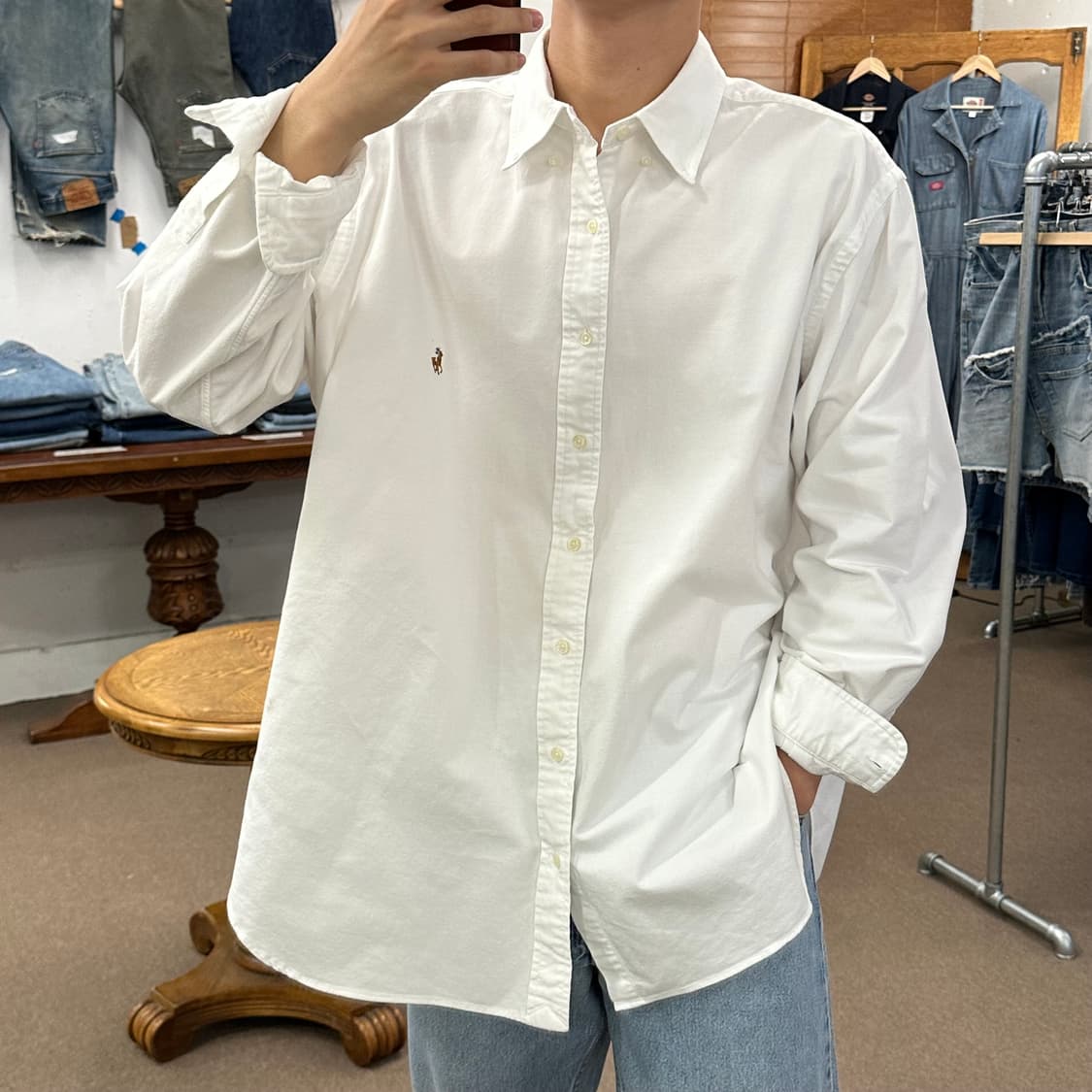 신형 폴로 랄프로렌 멀티 포니 화이트 셔츠 상품이미지1
