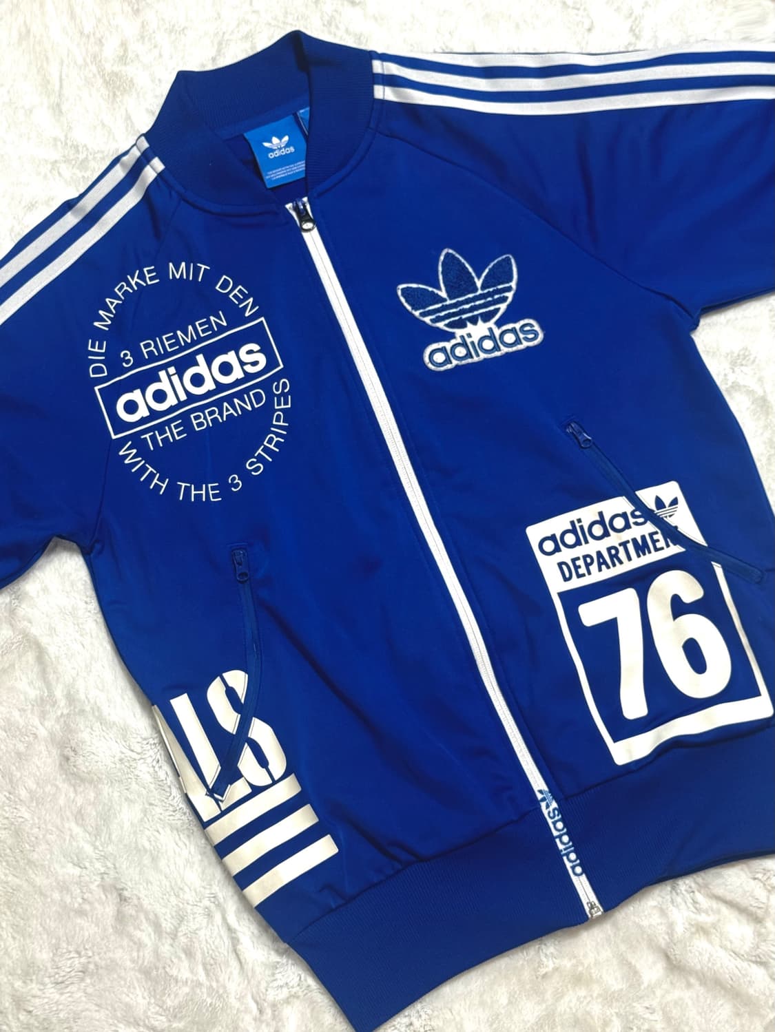 대대장급 아디다스 파이어버드 빅로고 블루져지 상품이미지1