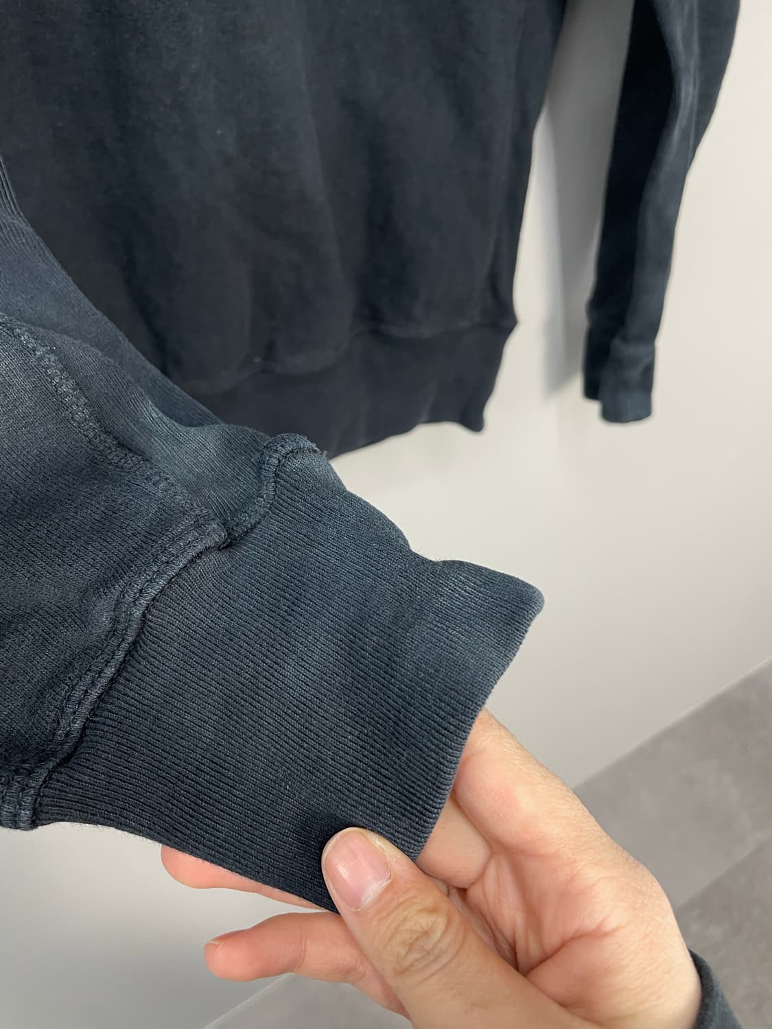 스톤 아일랜드 블랙 크루넥 스웨트셔츠 H1401 상품이미지10