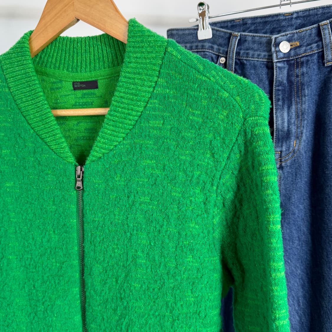 [M] 베네통 울 지퍼가디건 상품이미지6