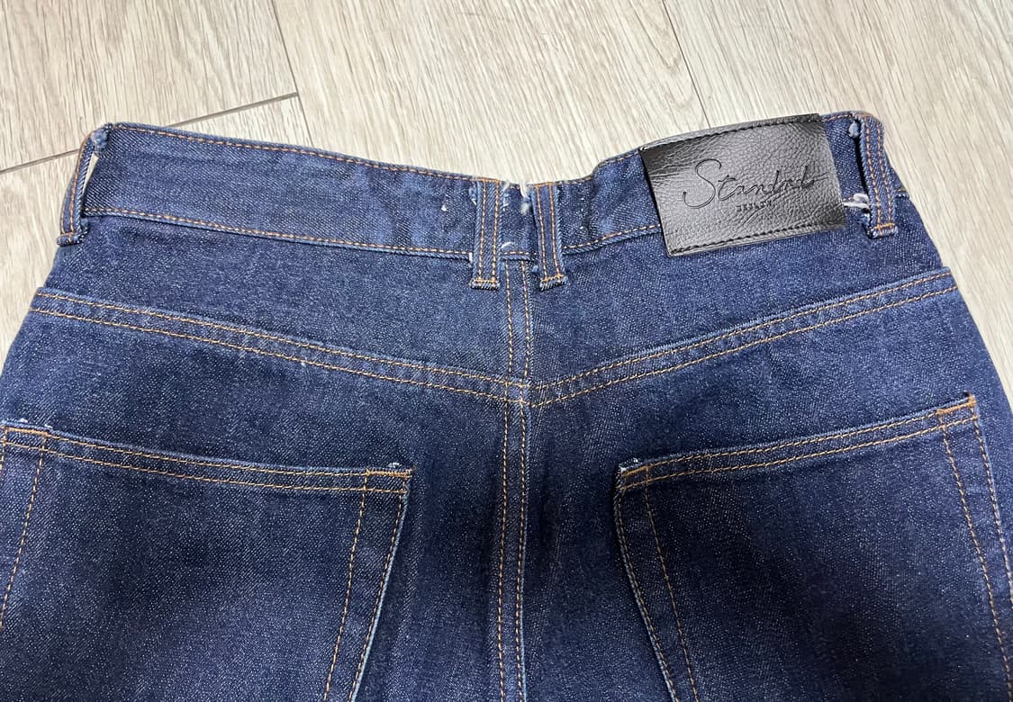 비슬로우 와이드 셀비지 데님 인디고 28 상품이미지2