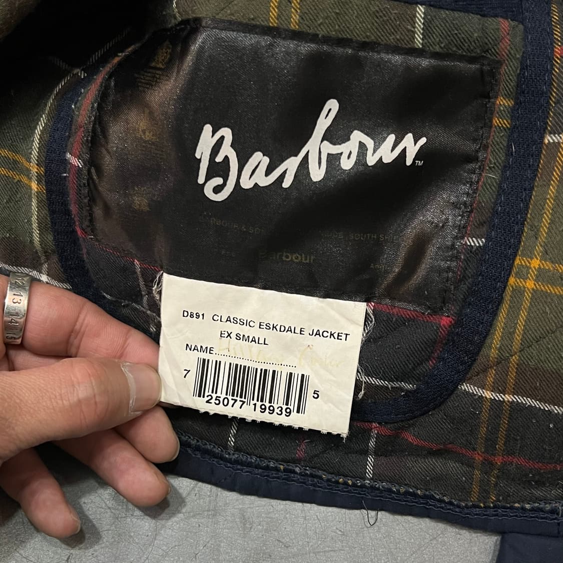  바버 코듀로이 카라 퀼티드 자켓 y14595 상품이미지6