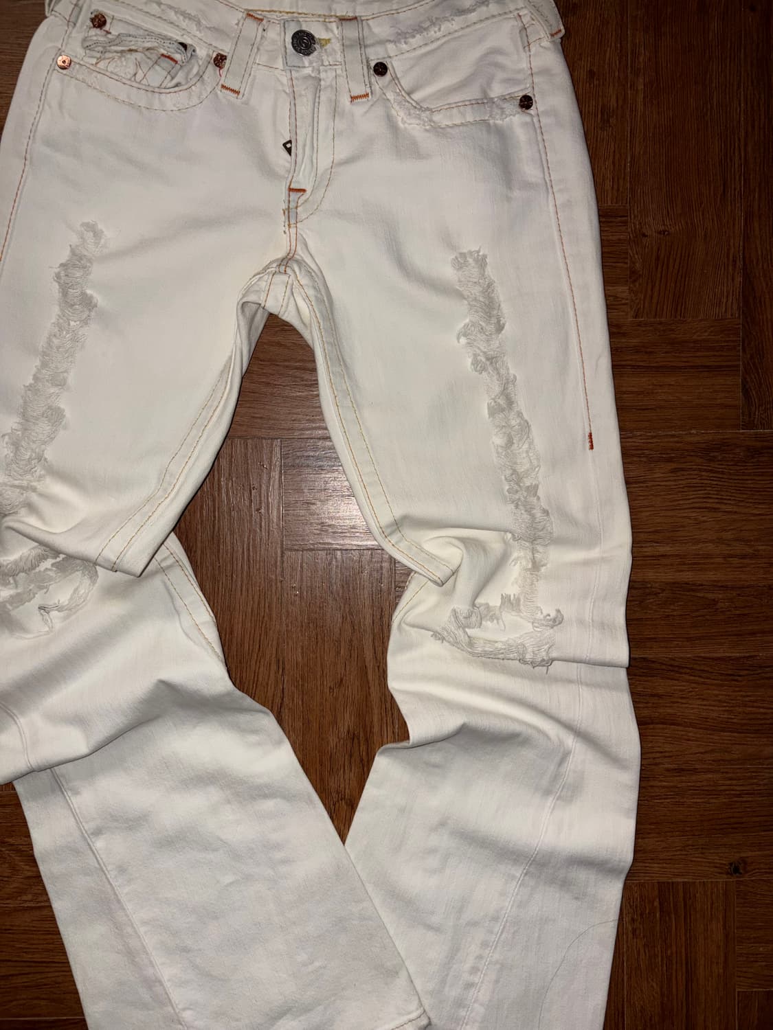 트루릴리젼 부츠컷 화이트 데님팬츠 상품이미지7