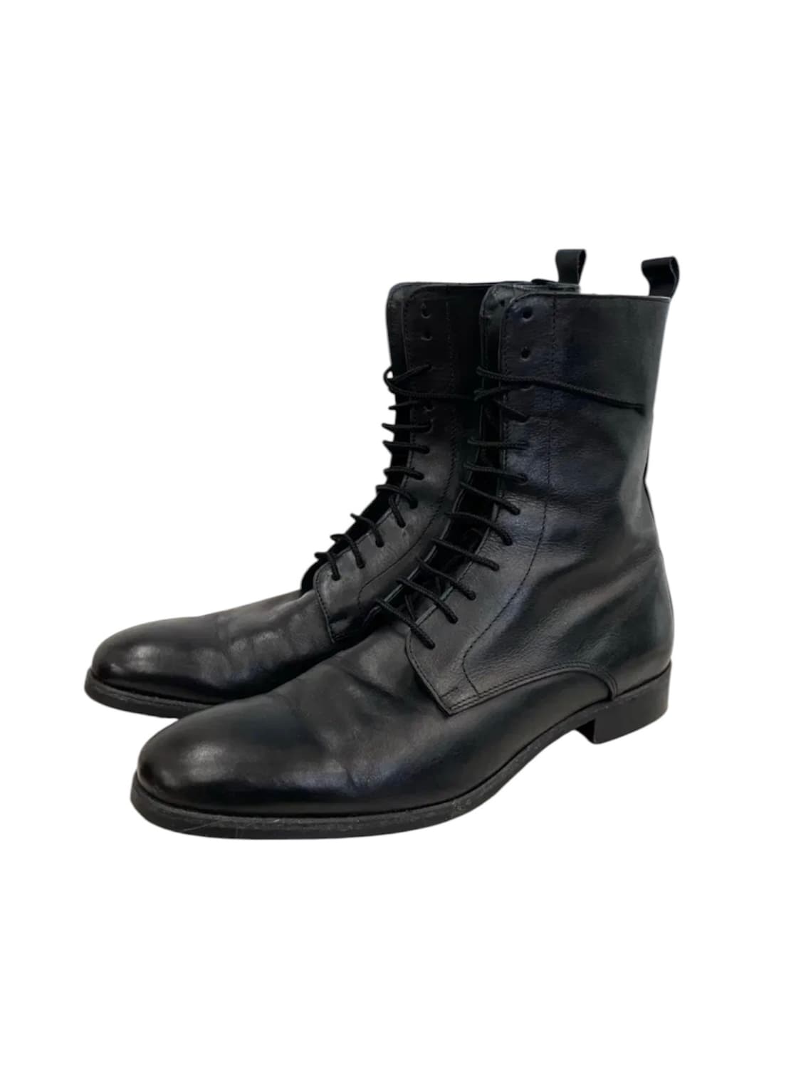 웨스턴 카우하이드 레이스업 컴뱃 블랙 부츠 42 상품이미지1