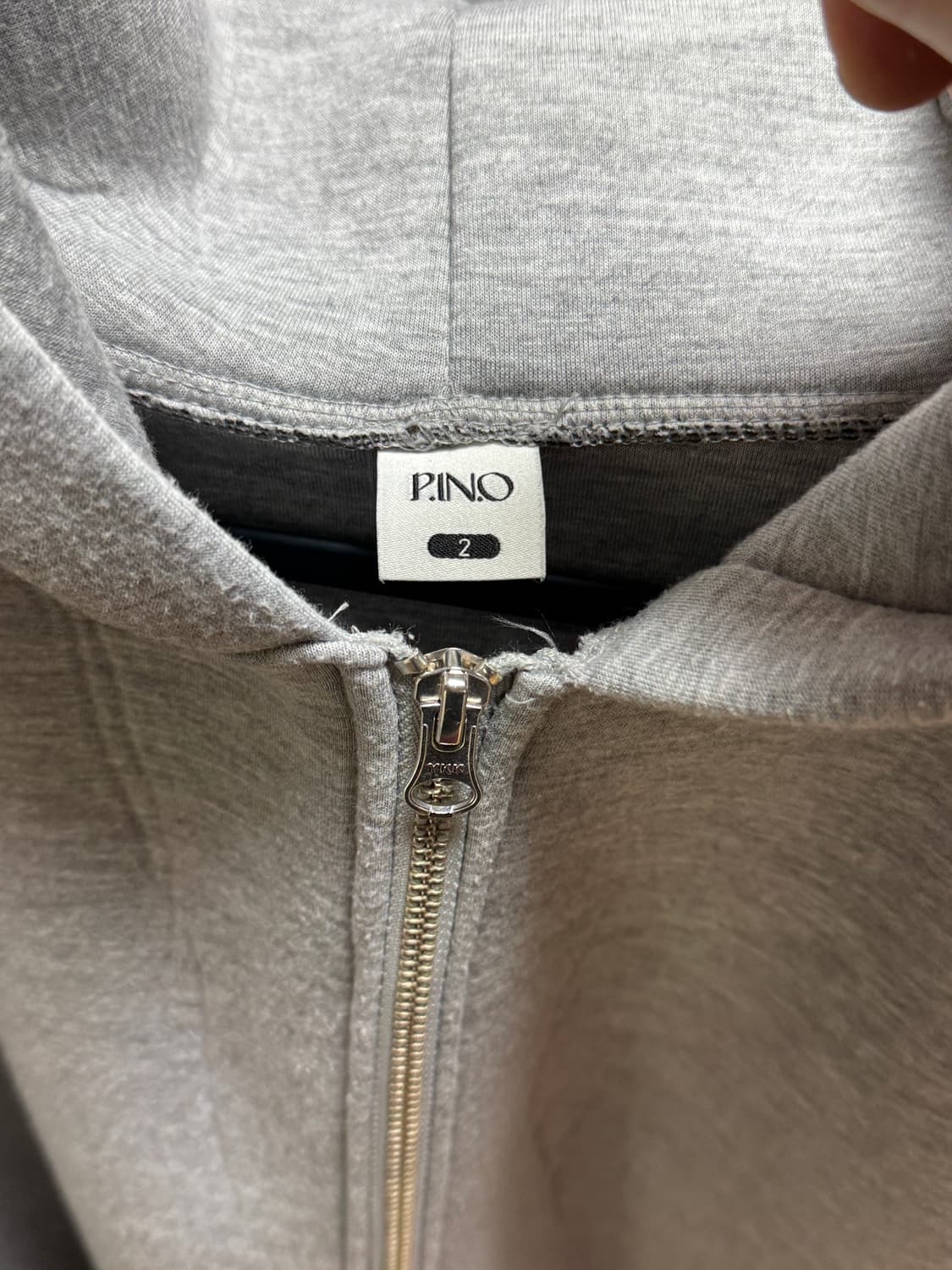 파인오 네오프렌 크롭 후드 집업 상품이미지3