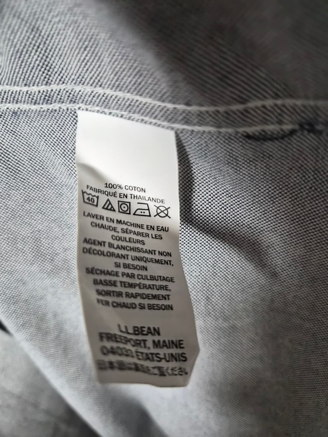 엘엘빈LLBEAN 코튼 그레이 반팔 셔츠 2XL - S376 상품이미지5